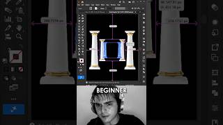Beginner VS Pro Artist in Adobe Illustrator #illustrator #anikgraphic #shorts