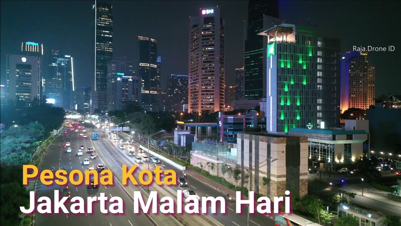 Pesona Kota Jakarta Malam Hari 2019, Drone Footage by DJI Mavic 2 Pro
