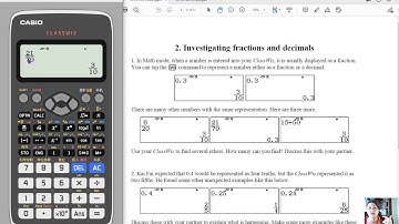 fx-991EX: Fractions, Decimals and Exponents (Mini-Math Lesson w/Karen Greenhaus)