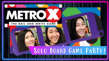 Metro X | Solo Board Game PaRTy!!! (Playthrough and Review/ Tutorial, yup!) 🚇
