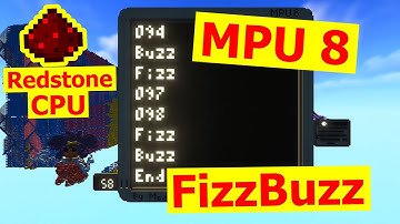 MPU 8 Fizzbuzz [ 3.3 Hz Minecraft Redstone CPU ]