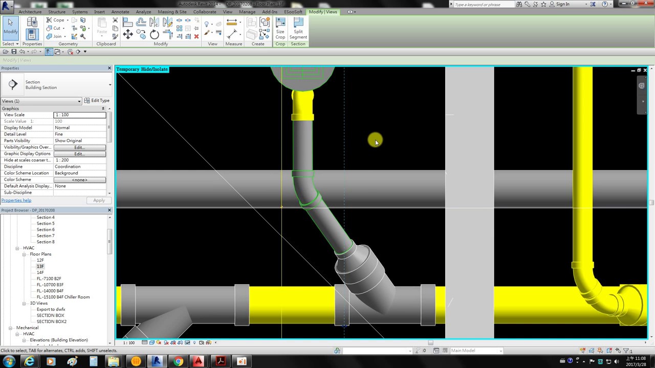 Revit 排水順梯加一個45度彎頭接法 Youtube Revit 排水順梯加一個45度彎頭接法 Youtube