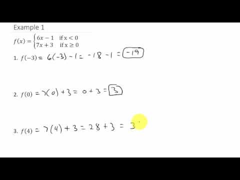 Evaluating Piecewise Functions