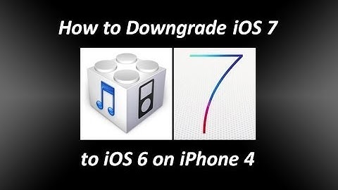 How to Downgrade iOS 7 to iOS 6.1.3 on iPhone 4