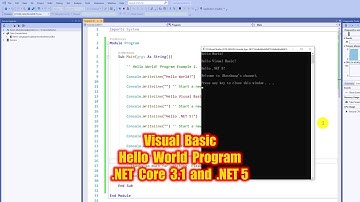 Hello World! (Console App) - Visual Basic in .NET Core 3.1 and .NET 5
