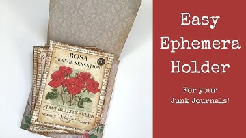 How to Make an Easy Ephemera holder/Pocket