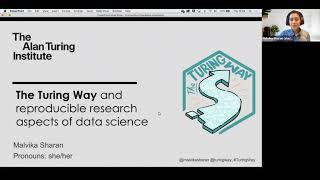 The Turing Way  Open Source and reproducibility aspects of data science - EMBL EBI Training  2021