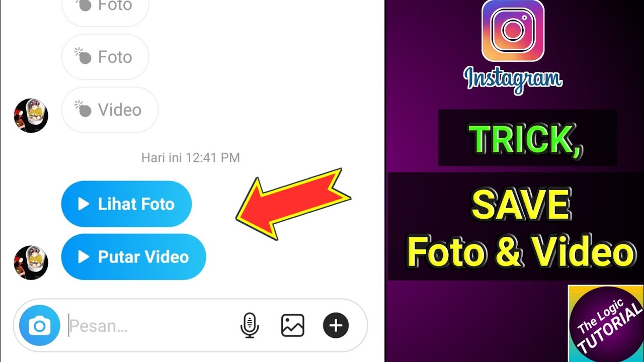 Trik Melihat Atau Menyimpan Foto & Video Dm Instagram Yang Hanya Sekali Lihat - Youtube