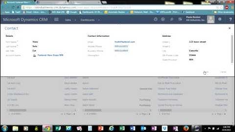 Creating a contact and account in CRM