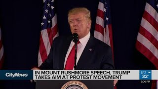 In Mount Rushmore speech, Trump takes aim at protest movement