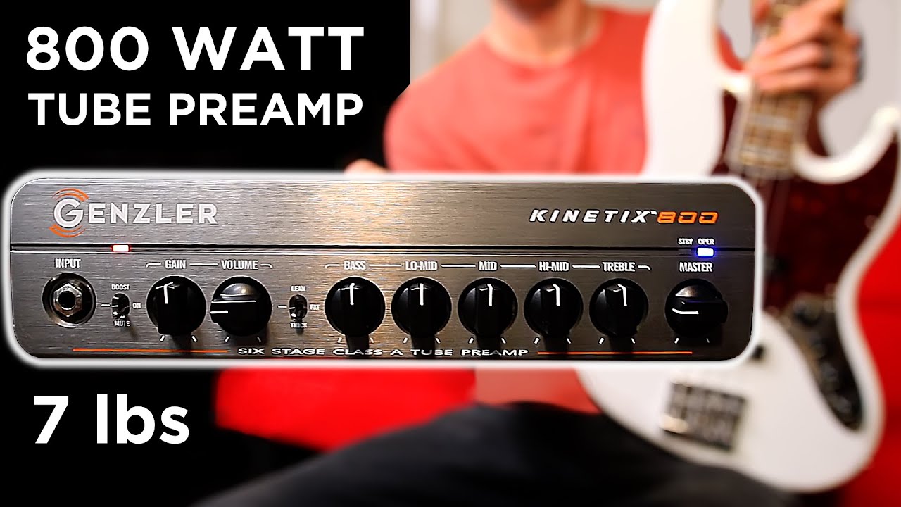 800 WATTS, ALL-TUBE PREAMP, 7 lbs !!! Introducing the KINETIX 800