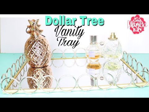 Dollar Tree Diy Mirror Vanity Tray, Mirrored Vanity Trays Perfume