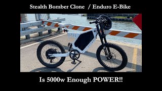 Stealth Bomber Clone / Enduro E-Bike update is 5000w enough POWER?