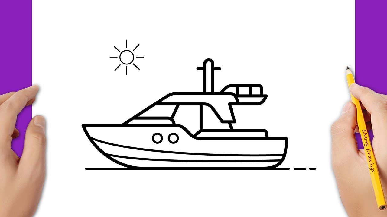 How to Draw a Speedboat - HelloArtsy