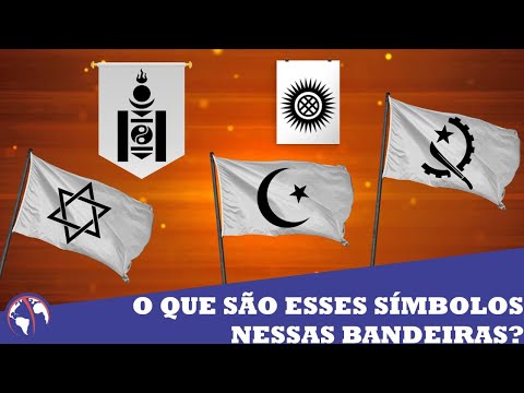 O que são esses SÍMBOLOS nessas BANDEIRAS?