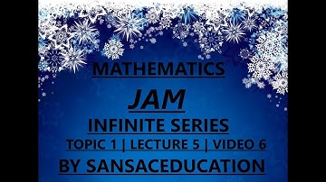 IIT JAM MATHEMATICS | Gauss test and some examples of Infinite series  | VIDEO 6