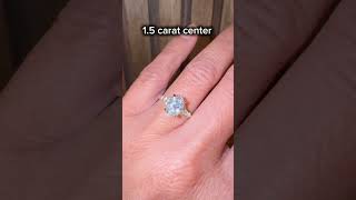 The Chloe Oval Moissanite Ring With Diamond Accent 1.5Ct Center