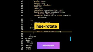 hue-rotate | CSS Tutorial #shorts #html #css