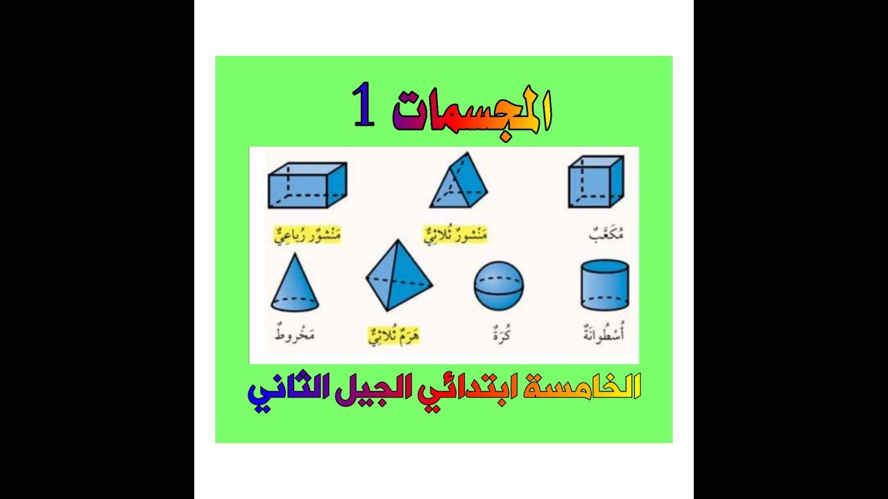 دروس الرياضيات للخامسة ابتدائي الجيل الثاني "الفصل الثالث"