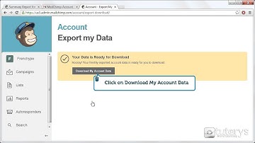 How to export your account data with MailChimp ?