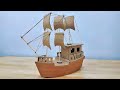 How to make a boat models with cardboard  sailboat  jhs day to day craft