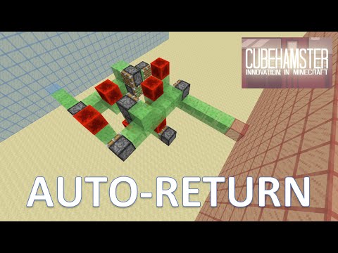 Automatic Self Returning Two Way Flying Machine in Minecraft @cubehamster