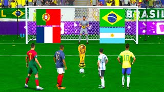 FIFA 23 - PORTUGAL  FRANCE VS BRAZIL ARGENTINA I PENALTY SHOOTOUT I FINAL FIFA WORLD CUP QATAR 2022