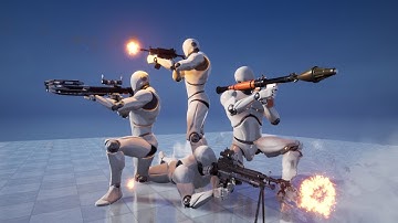 Unreal AAA Weapons Pack With Character Animations - Character Animations & Weapon Animations Preview