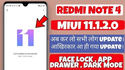 REDMI NOTE 4 MIUI 11.1.2.0 NEW SERIES UPDATE | DARK MODE, FACE UNLOCK, ULTRA POWER, MIUI 11.1.2.0