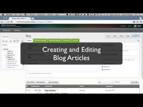 Creating and Editing MODX Blog Articles