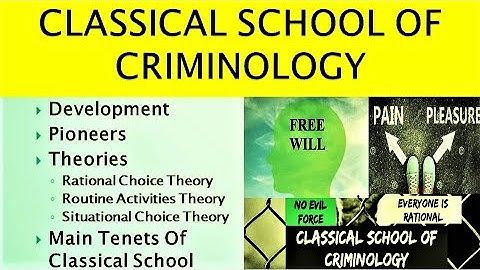 Classical School of Criminology