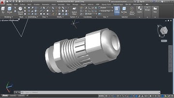 AutoCAD 3D, Glands lock nut, how to draw glands, autoCAD training