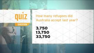 Quiz - How many refugees did Australia accept last year?