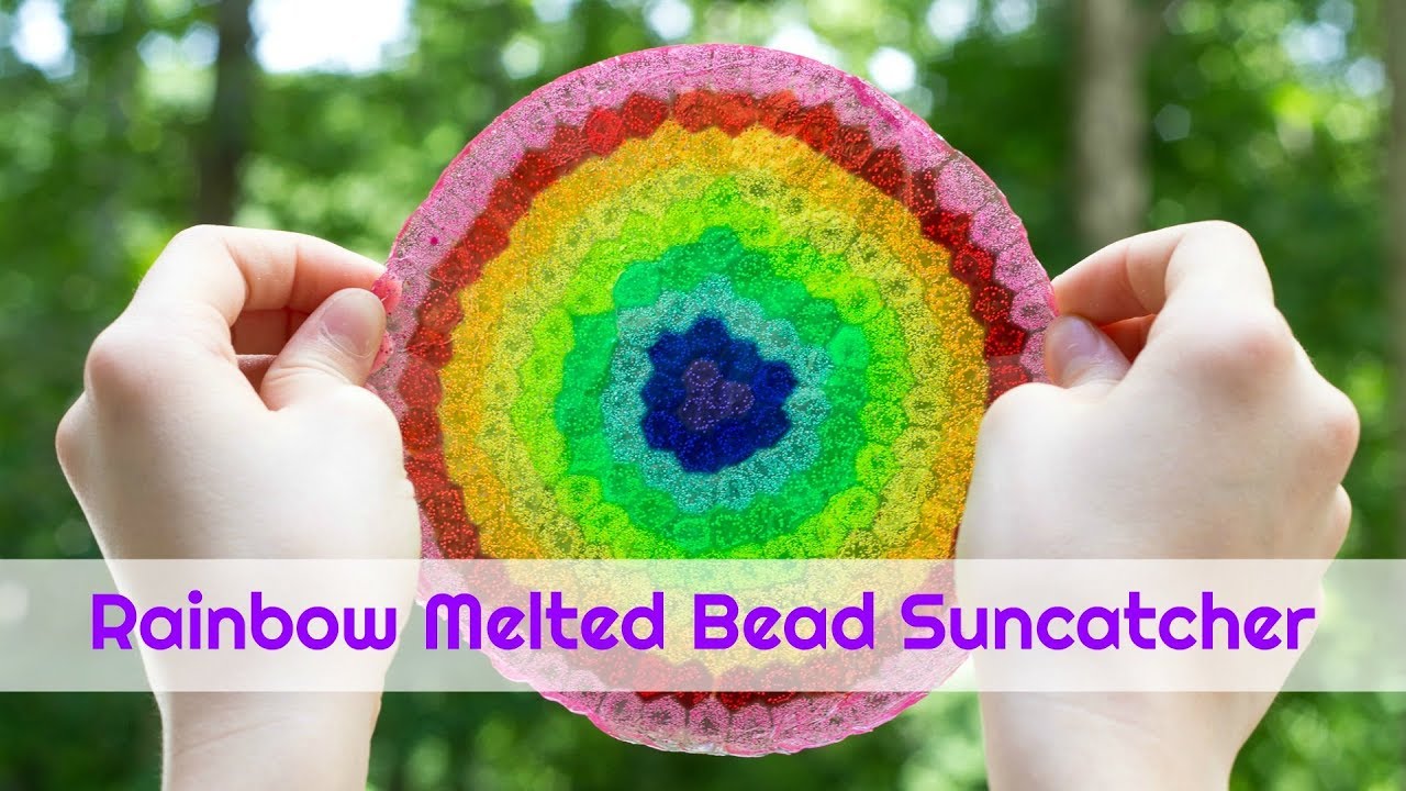 How to Make Rainbow Plastic Bead Suncatchers YouTube