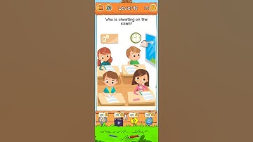 Braindom 2 level 48 who is cheating on the exam?