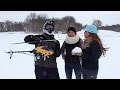 Winter Snow Fun With ATVs & RC Heli (T-Rex 500)