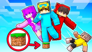 Minecraft But We’re On ONE TINY BLOCK!