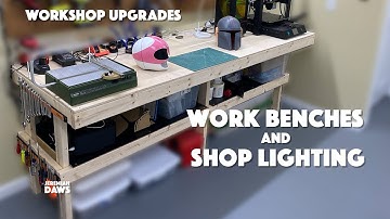 Building Work Benches and Installing Shop Lighting in my Workshop