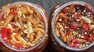 bí quyết làm củ cải ngâm nước mắm+nước tương.bằng nước sôi một ngày ăn được