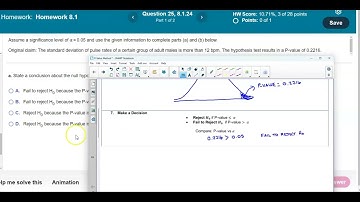 Math 14 8.1.24 State a conclusion about the null hypothesis.