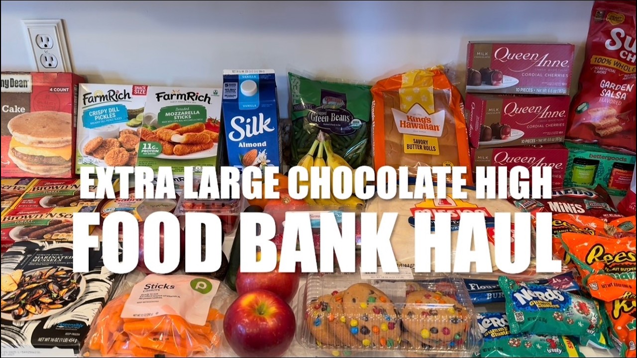 Food Bank Haul #195 - EXTRA LARGE CHOCOLATE HIGH #foodbankhaul  #foodpantryhaul #dumpsterdiving