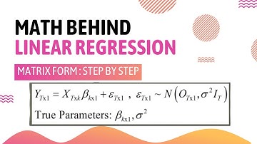 Math Behind Linear Regression : Matrix Form (Step by Step)