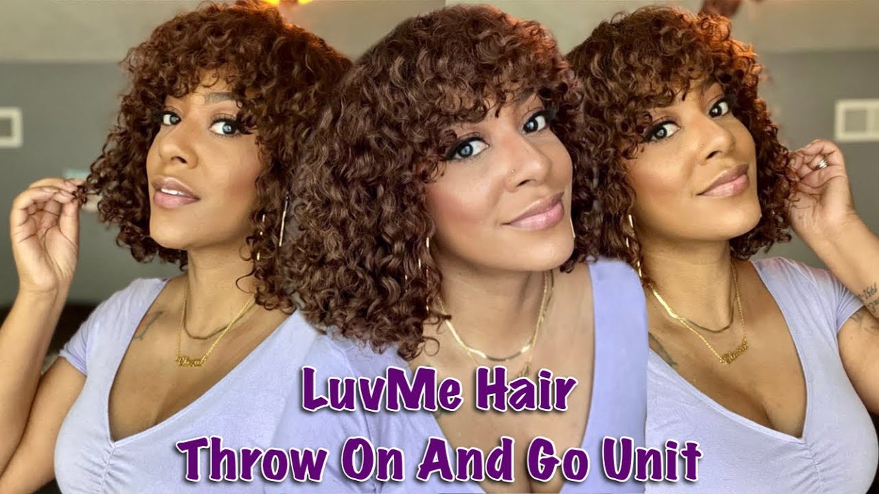 LuvMe Hair Throw on and Go Ombre Brown Unit with Fringe Bang Review