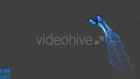 Blue Butterfly Gorgeous Particle Light Trailing Flying V3 | Motion Graphics - Envato elements