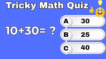 Tricky Math Problems for kids | Math Quiz | Quiz Catalyst |