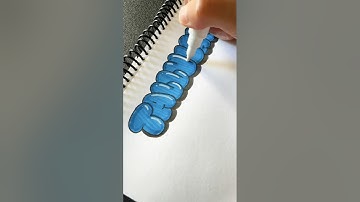 HOW TO DRAW BUBBLE LETTERS| Tallulah✏️ #short #art #fyp #drawing