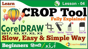 Corel draw Tutorial for Beginners, CROP Tool, Knife Tool, Virtual Segment Delete Tool, Eraser Tool