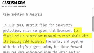 The Motor City: Rebuilding Detroit’s Image Post-bankruptcy Case Solution & Analysis Caseism.com
