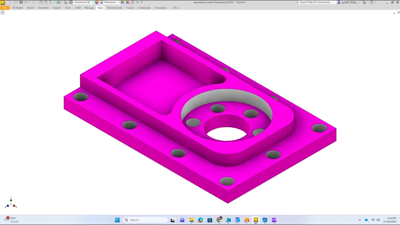 CNC MILLING PART - DESIGN & 2D DETAIL DRAWING - YouTube