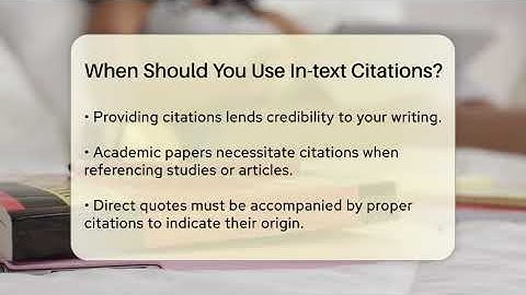When Should You Use In-text Citations? - The Language Library